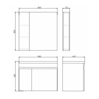 Comforty Тумба-умывальник "Тромсе-80" дуб сонома с раковиной Fest 80 F01